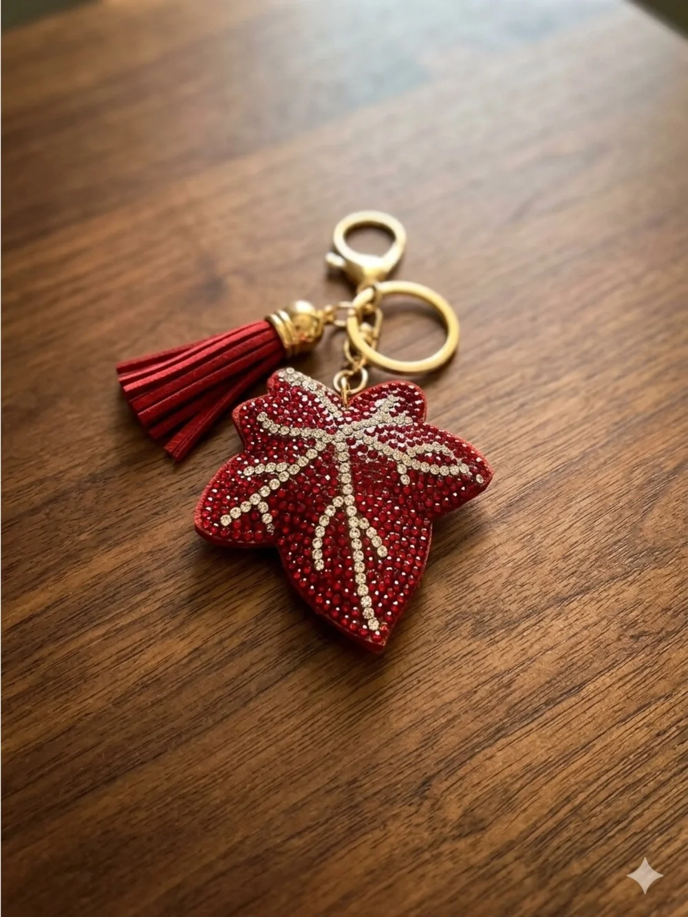 Fall leaves bag charms/ keychains! Set of two !!